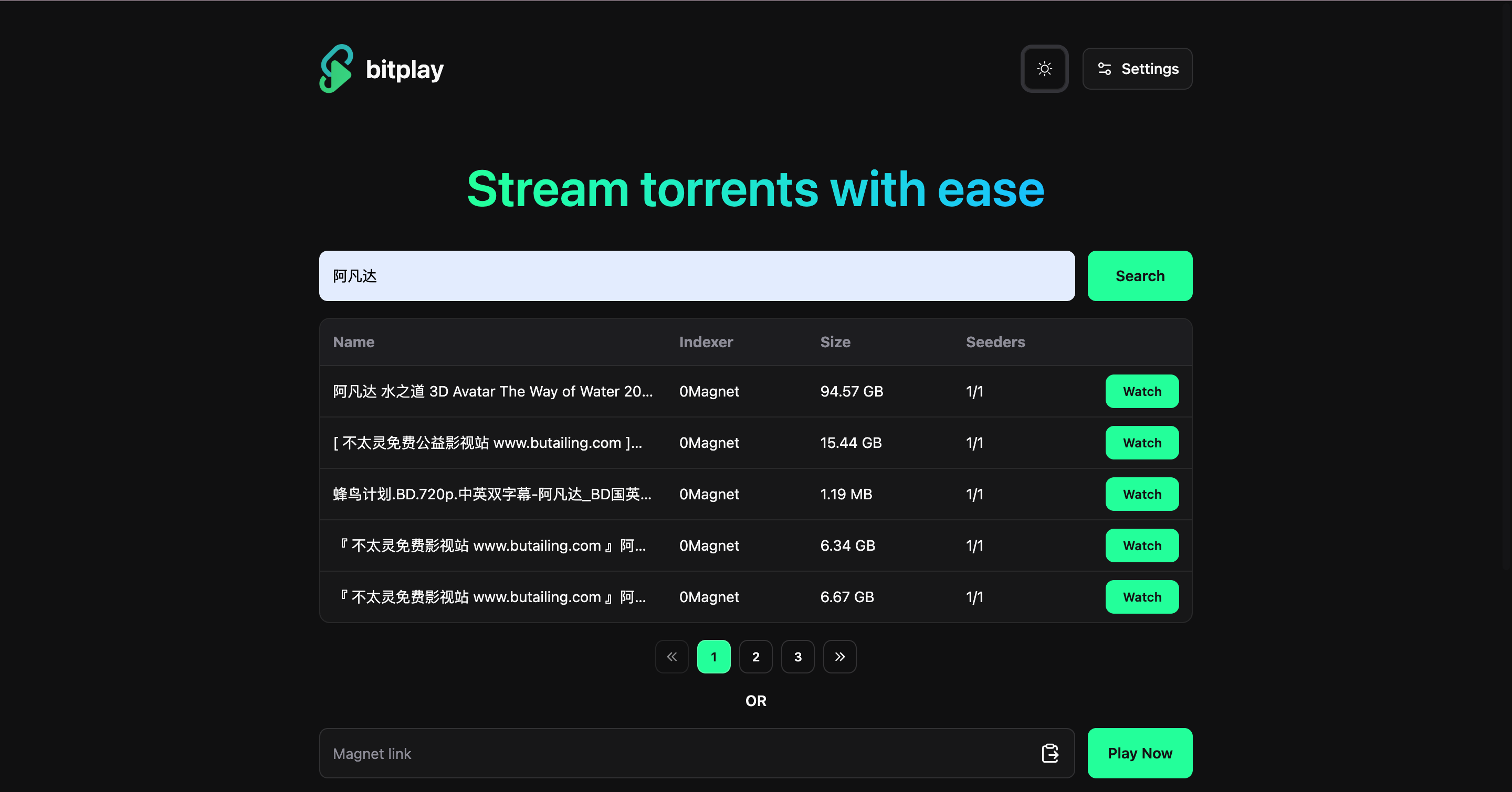 群晖Nas部署BitPlay实现种子文件在线播放